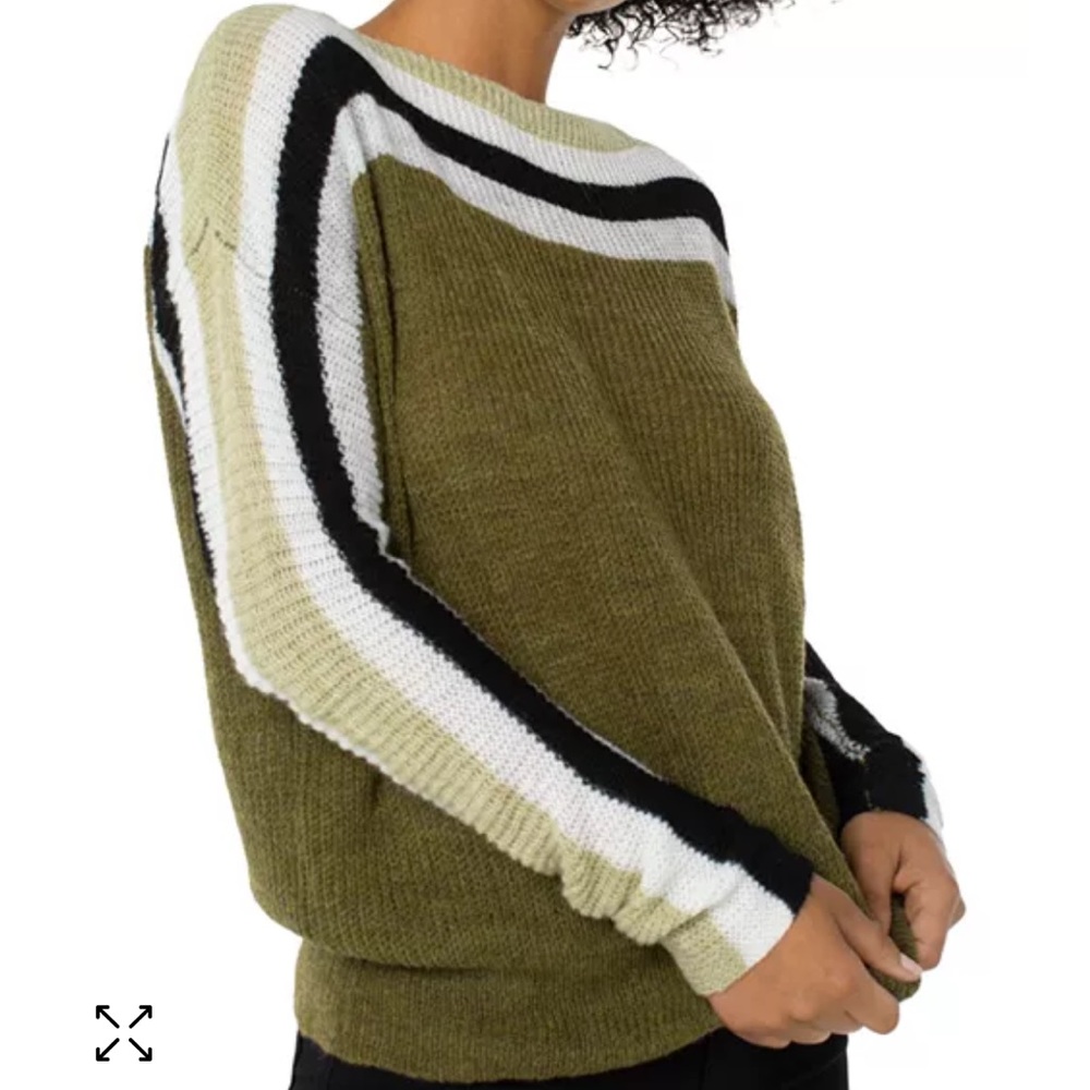 Liverpool Los Angeles green boat neck sweater size medium